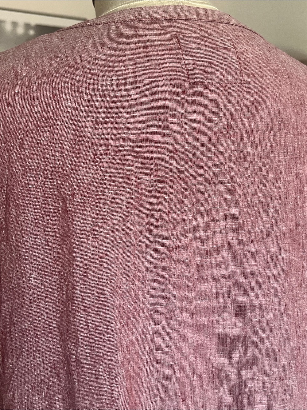 Poetry 100% Linen Tunic Dress Dusty Rose SZ 12/14 V-Neck Summer Vacay Minimalist - Picture 5 of 8